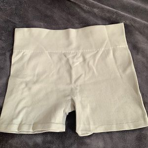ribbed sage green biker shorts